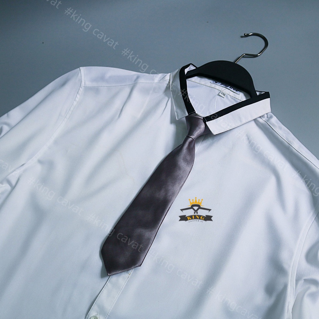 Cà Vạt Nữ KING Nơ Nữ Công Sở Và Học Sinh Viên đồng phục chụp kỷ yếu thắt sẵn chất vải phi bóng giá rẻ [C005]
