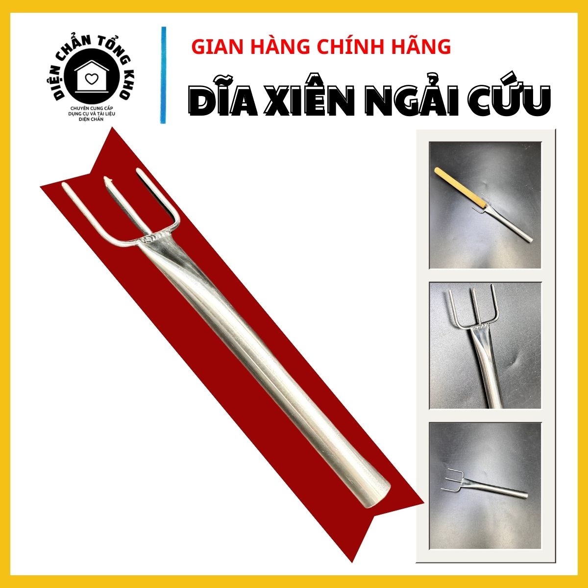 Dĩa xiên điếu ngải cứu hơ ba cây nhang ngải dụng cụ diện chẩn