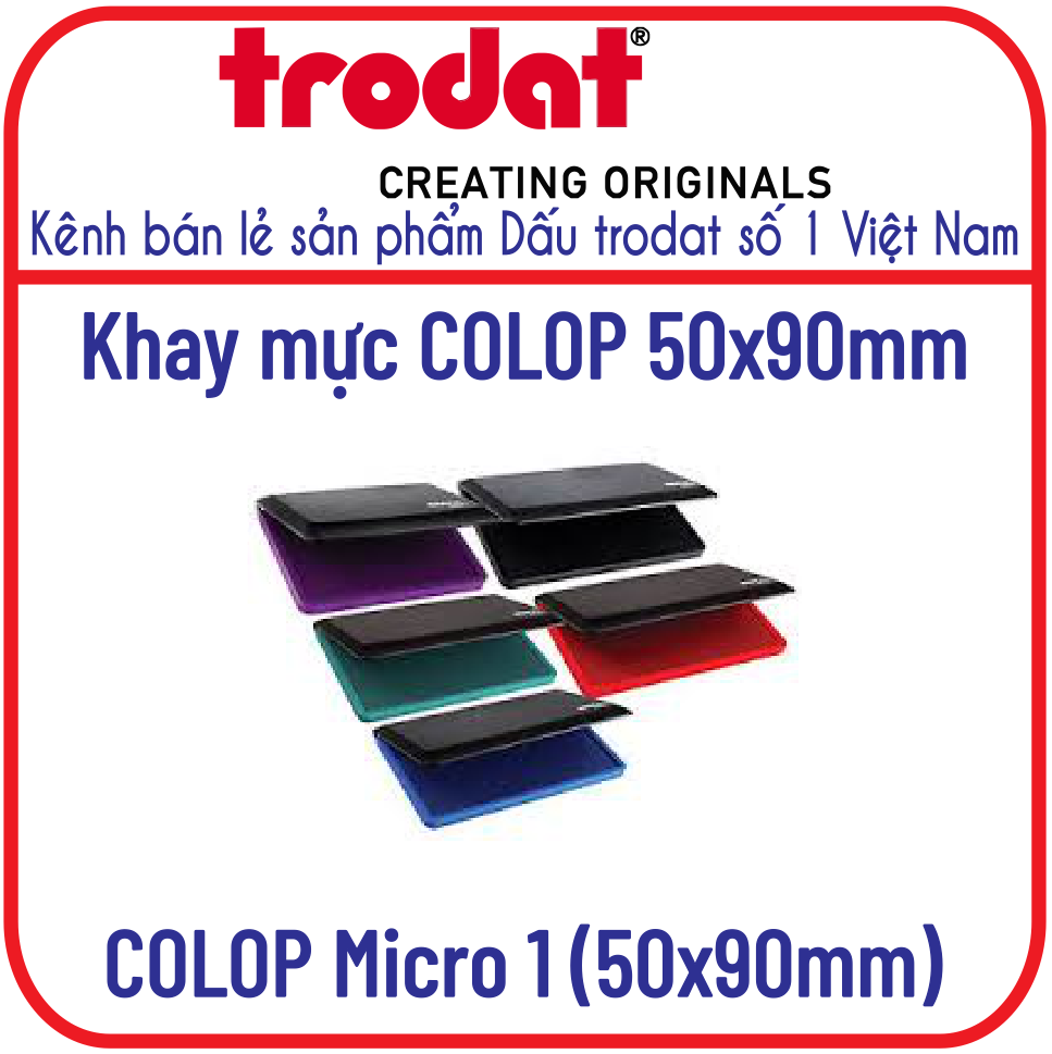 Khay dấu chấm mực chính hãng COLOP Micro 1 (50x90mm)