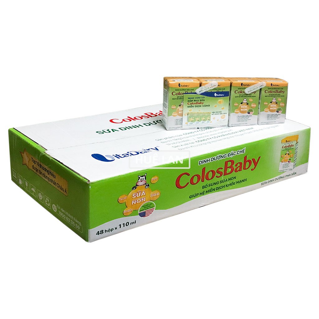Sữa bột pha sẵn Colosbaby 110ml (thùng × 48hộp) Date mới