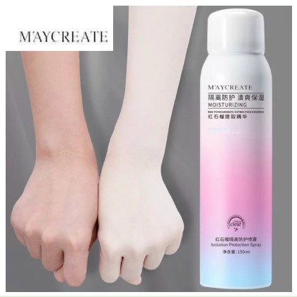 Xịt chống nắng trắng da Maycreate 150ml Sena Beauty