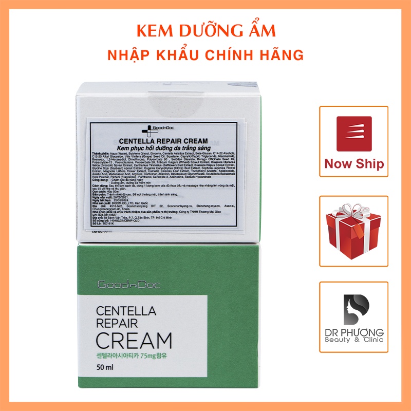 Kem dưỡng ẩm phục hồi da CENTELLA GOODNDOC