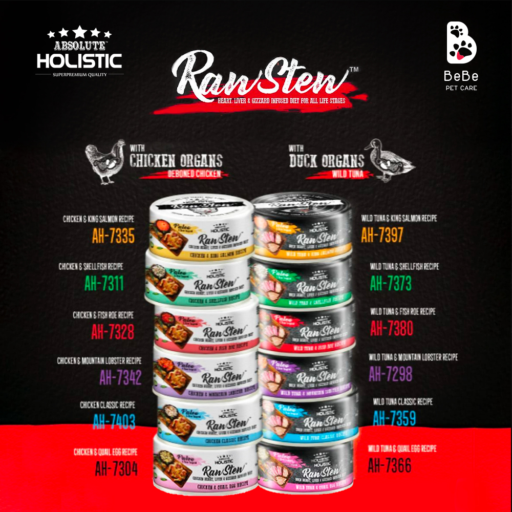 Pate ABSOLUTE HOLISTIC RAW STEW 70Gr Dùng Chung Cho Chó Mèo