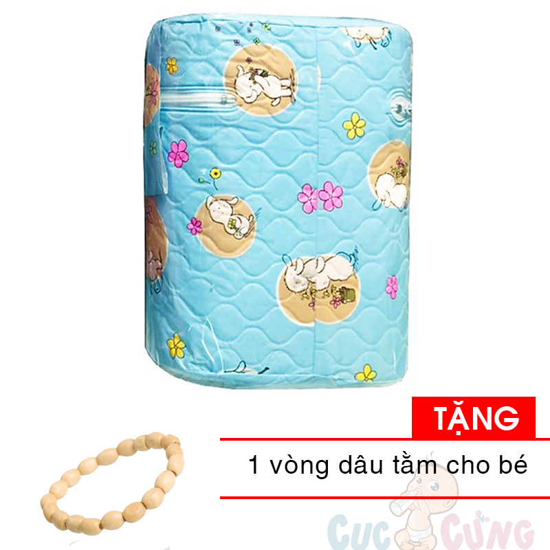 Ủ bình sữa cổ thường Hello BaBy - ĐÔI 3 lớp (lõi nhựa) - họa tiết ngẫu nhiên Tặng 1 vòng dâu tằm cho bé