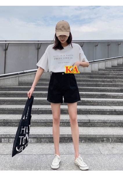 Quần Đùi Kaki Nữ Cá Tính