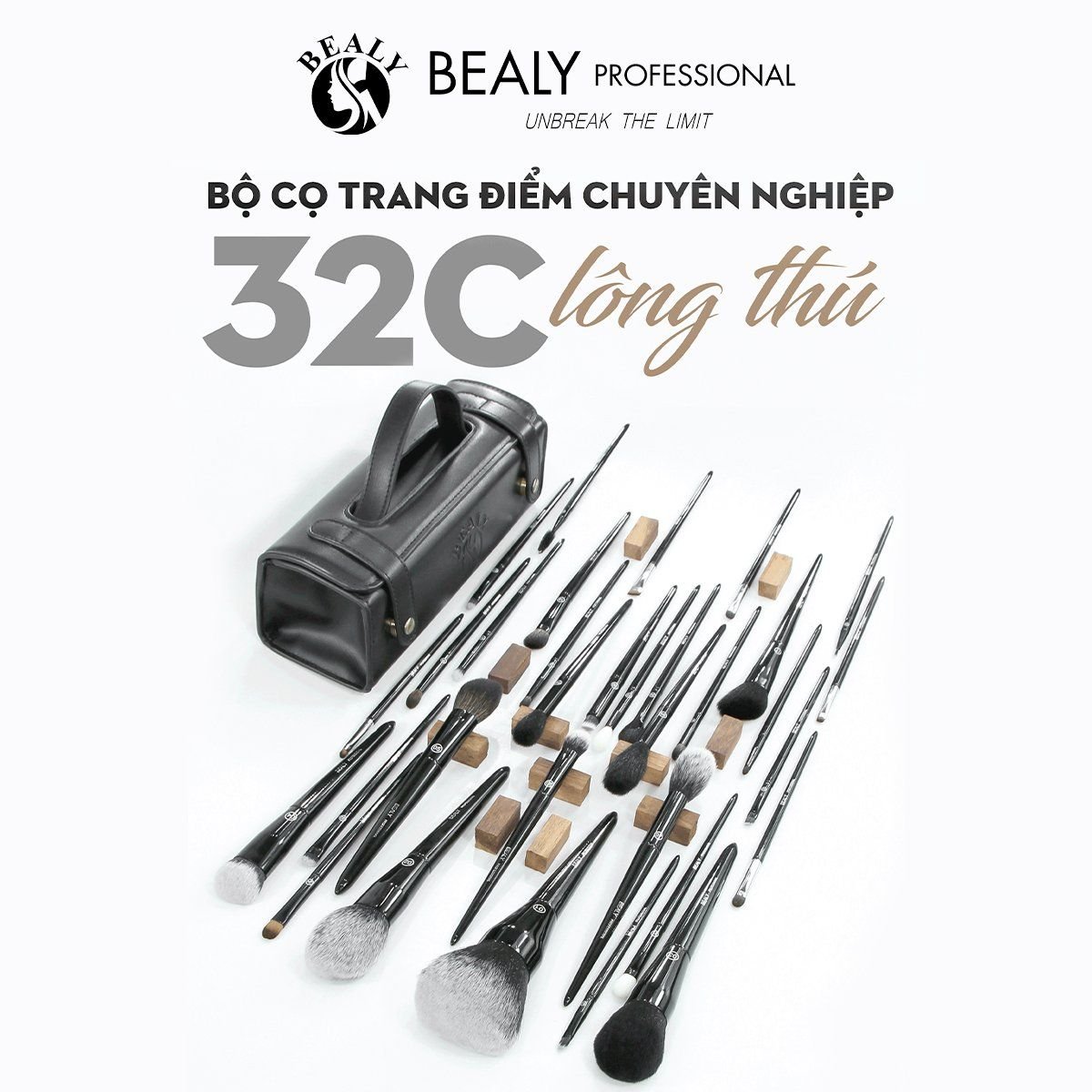 BỘ CỌ TRANG ĐIỂM XẾP LỚP LÔNG THÚ BEALY 32C (Mới)