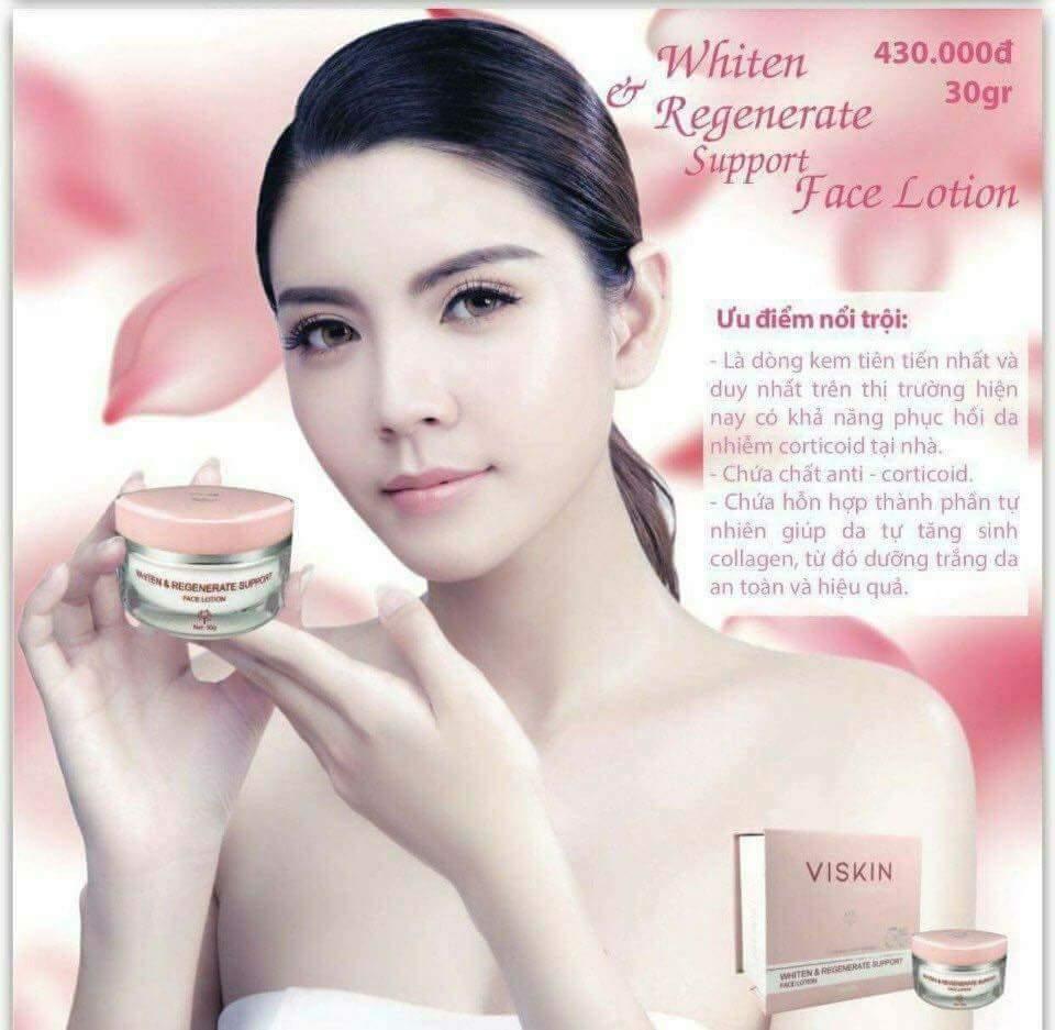 KEM DƯỠNG TRẮNG HỖ TRỢ PHỤC HỒI DA VISKIN