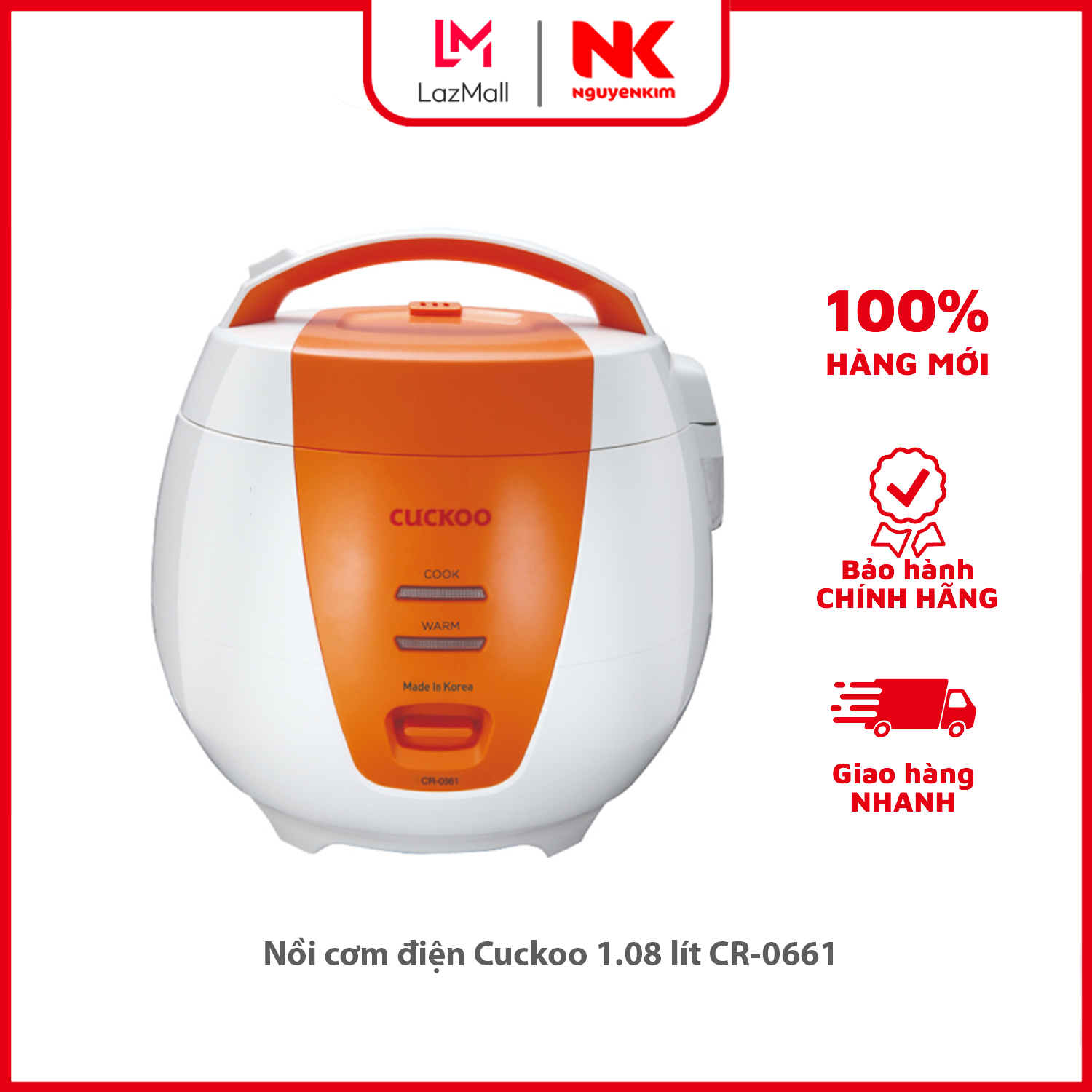Nồi cơm điện cuckoo 1.08 lít cr-0661