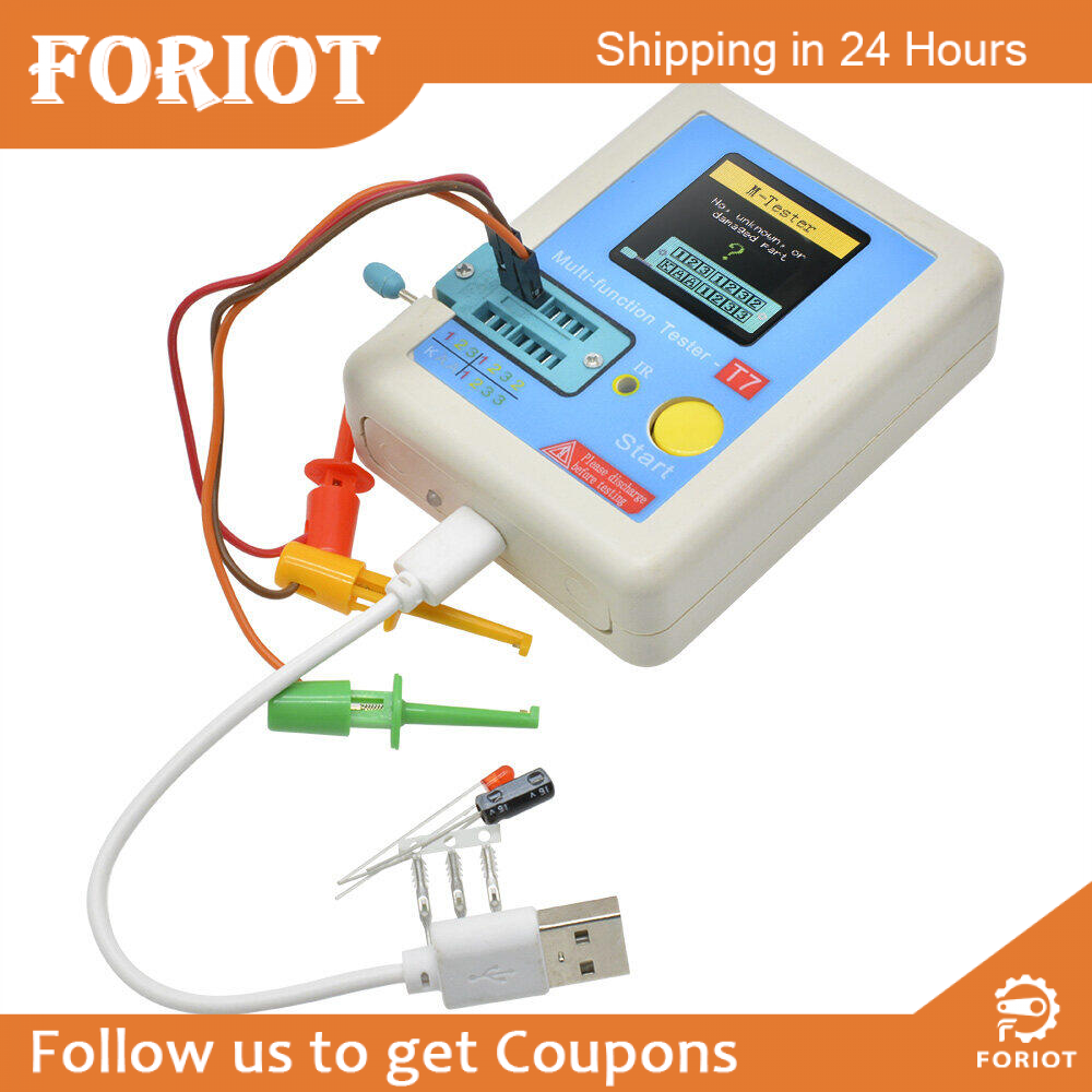 Foriot Chính Thức LCR-T7 Máy Kiểm Tra Bóng Bán Dẫn TFT Diode Máy Kiểm Tra Điện Dung LCR ESR Máy Đa Chức Năng Máy Đồng Hồ Đo Vạn Năng