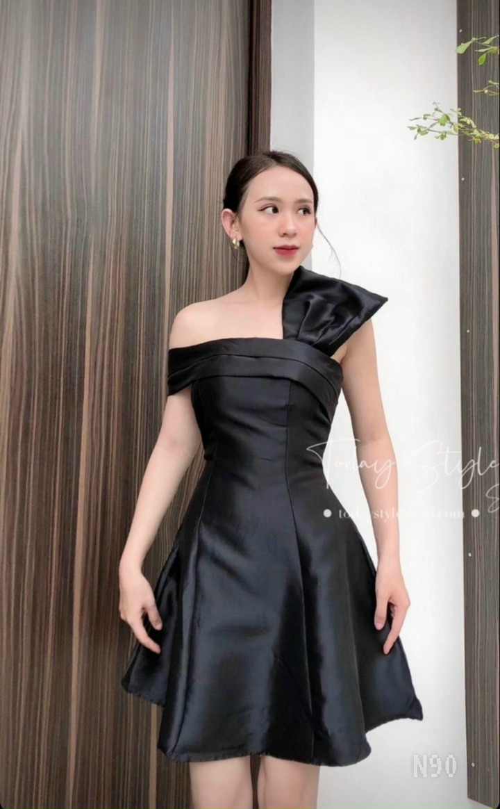 Đầm bèo lệch vai-ZU#damnu