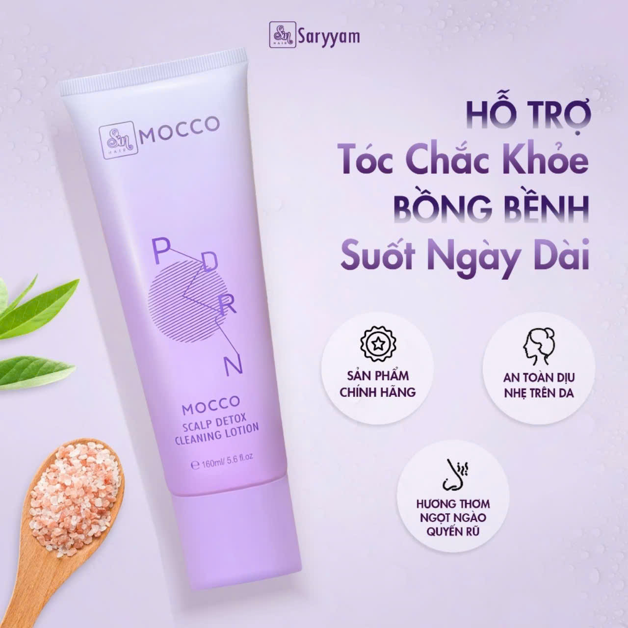 MUỐI TẨY TẾ BÀO CHẾT DA ĐẦU CHO TÓC SARYYAM SINHAIR 160ML