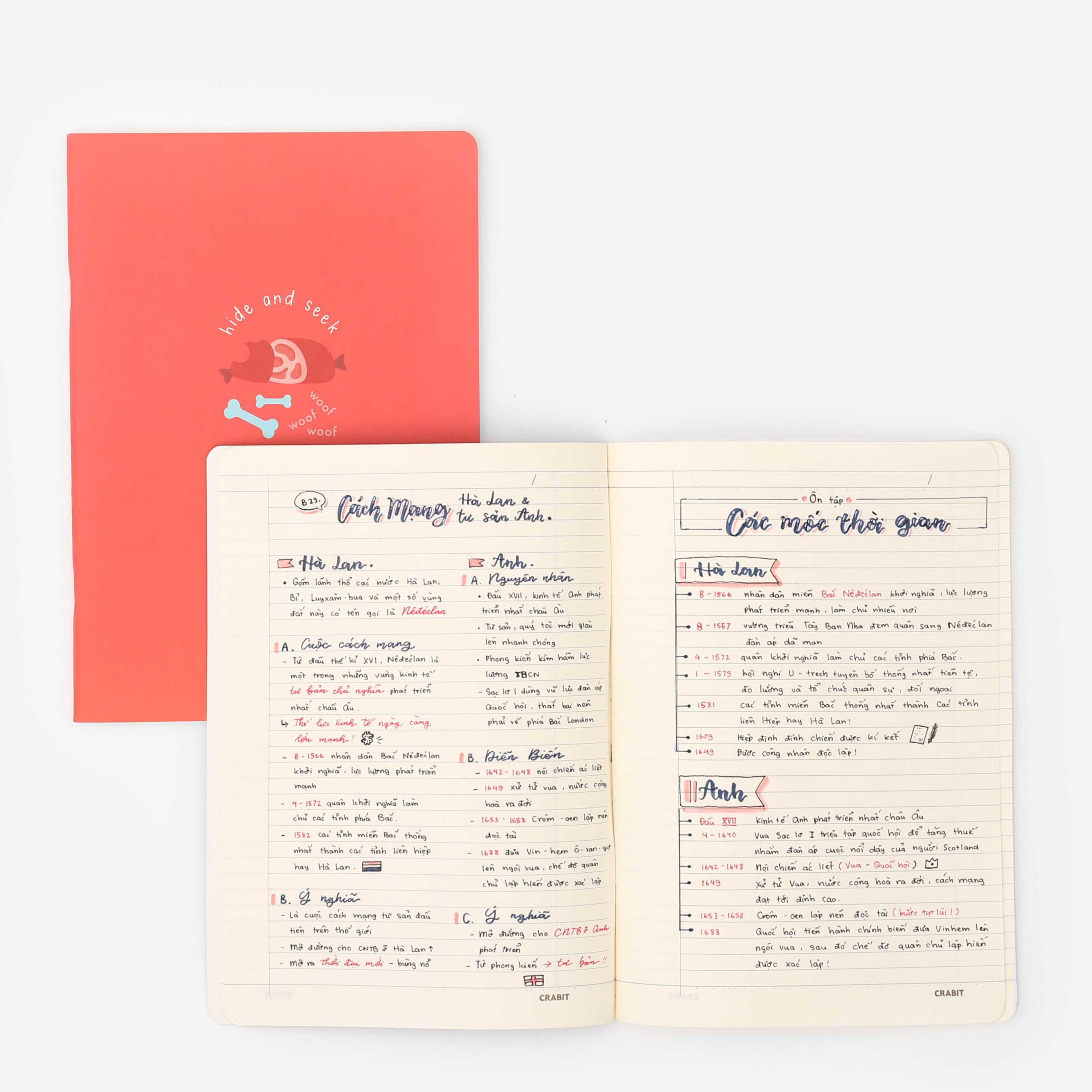 Vở kẻ ngang Crabit 120 trang - Hide & Seek Meat thịt