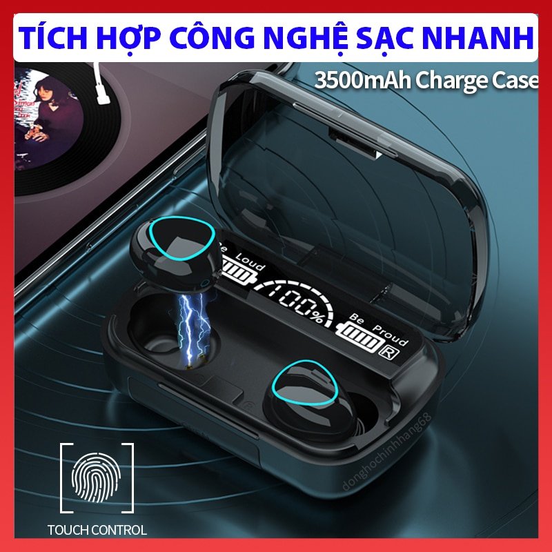 Tai Nghe Bluetooth M10 Pro Tai Nghe Không M10 Pro Phiên Bản Nâng Cấp Pin Trâu, Nút Cảm Ứng Tự Động Kết Nối