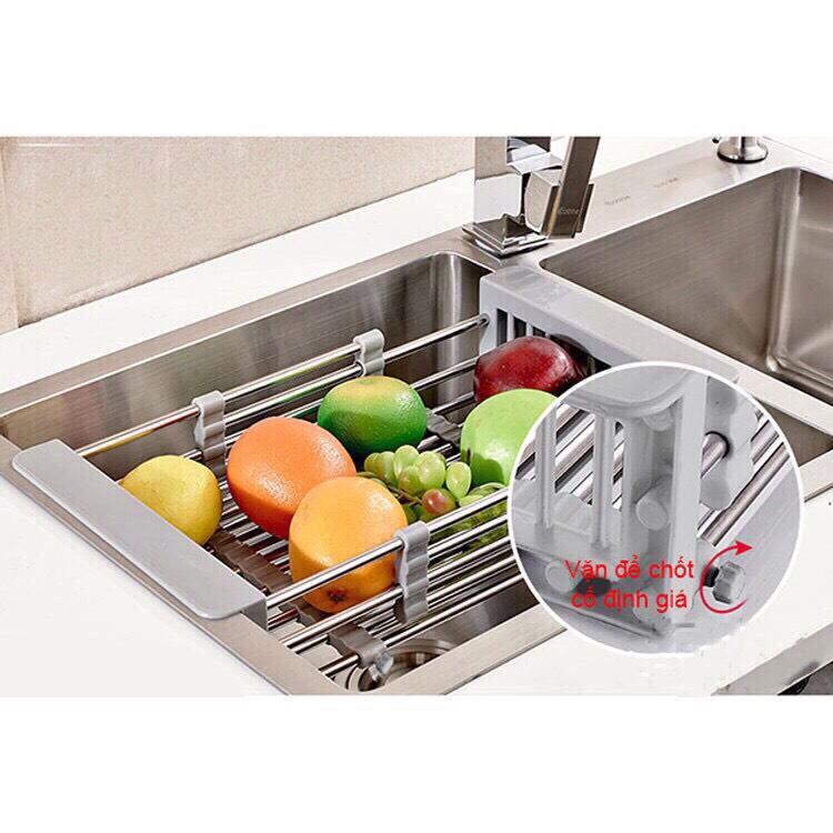 Rổ Rút Đa Năng Đựng Trái Cây Thực Phẩm Úp Bát Bằng INOX (79A89)