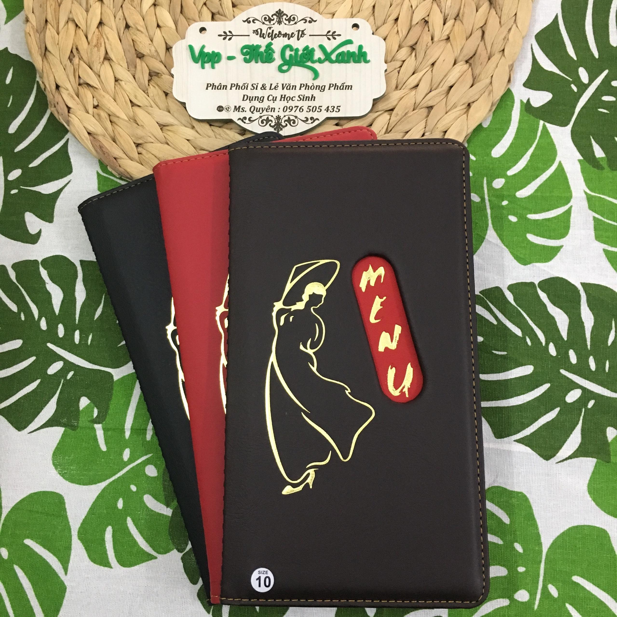 MENU DA A6 HÌNH CÔ GÁI LÁ (15*29CM)