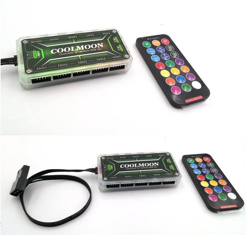Remote Điều Khiển Hub Fan Led RGB Coolmoon