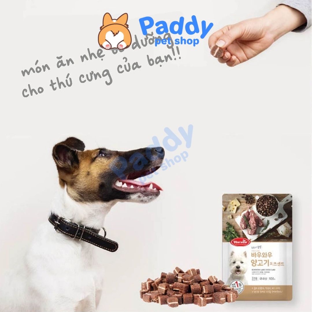 Bánh Thưởng Cho Chó Phô Mai Thịt Cừu BowWow 100g