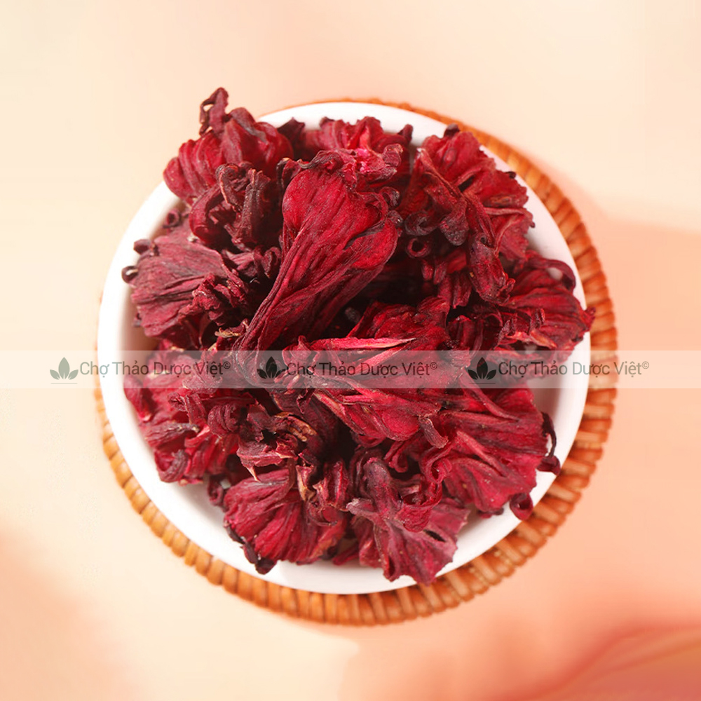 Hoa atiso đỏ 500g, hoa bụp giấm, hibiscucs, nguyên liệu pha trà, làm siro, giúp giải nhiệt, mát gan