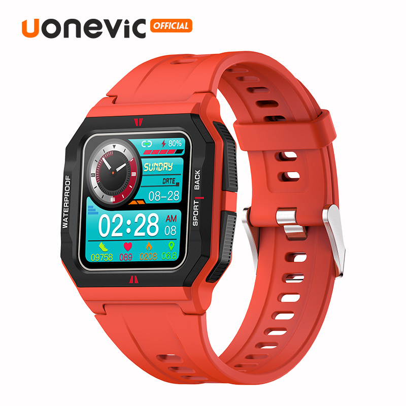 Đồng Hồ Thông Minh Uonevic FT10 Người Đàn Ông Đầy Đủ Cảm Ứng IP67 Thể Dục Không Thấm Nước Tracker , Neo Smartwatch Dành Cho Điện Thoại Xiaomi IOS