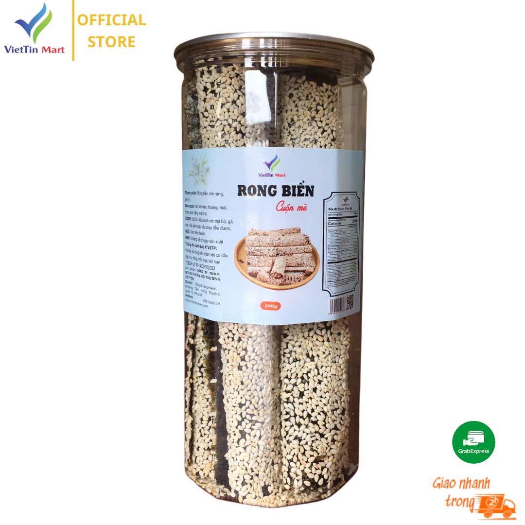 200g rong biển cuộn mè| viettinmart