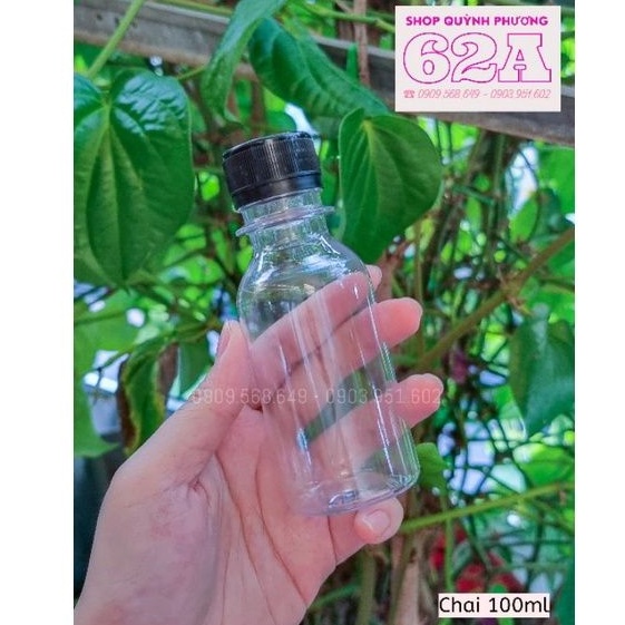 Chai 100ml Tròn kèm nắp đen