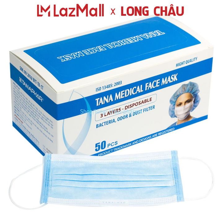 Khẩu trang y tế Tanaphar 3 lớp 50 chiếc/ hộp