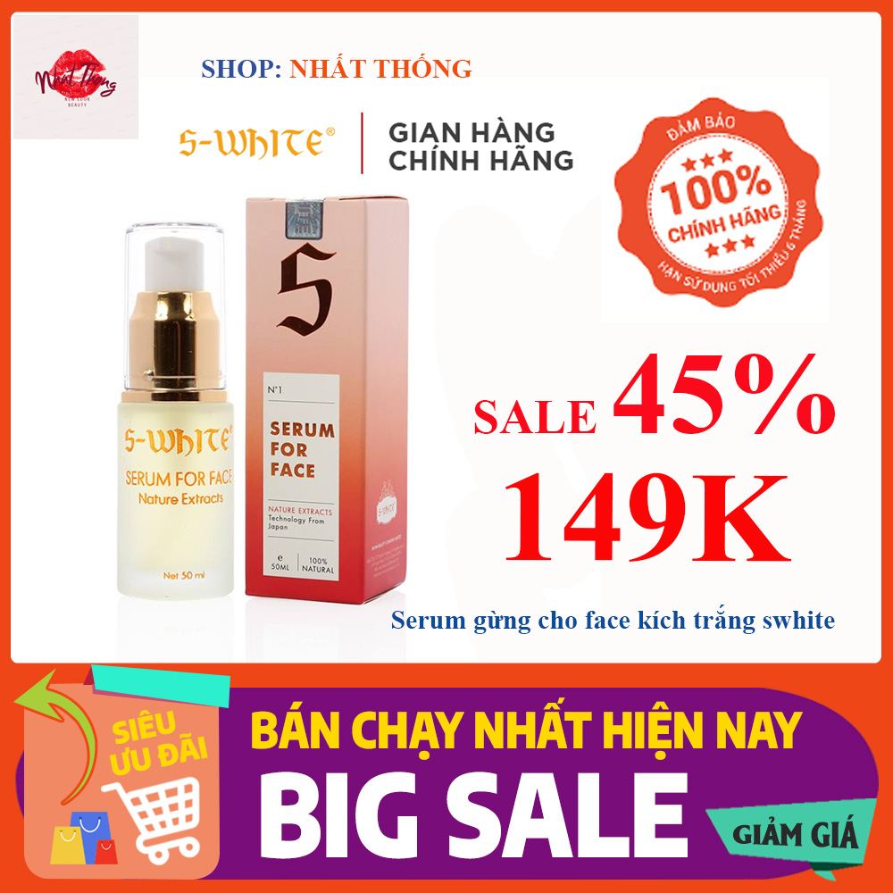 Serum gừng cho face kích trắng swhite