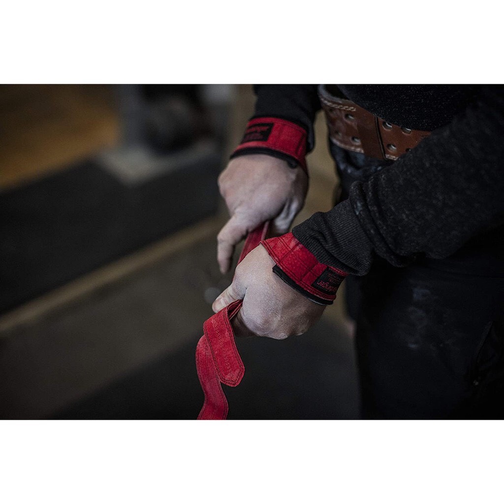 [HCM]Dây Kéo Lưng Tập Gym Harbinger Padded Leather (da thật) - RED