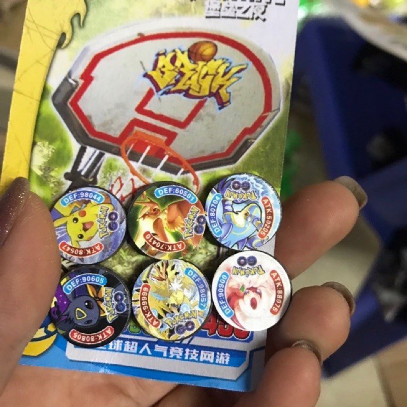 [HCM]Sỉ vỉ 20 bộ nam châm bẹt hình pokemon( bộ 6 nam châm)