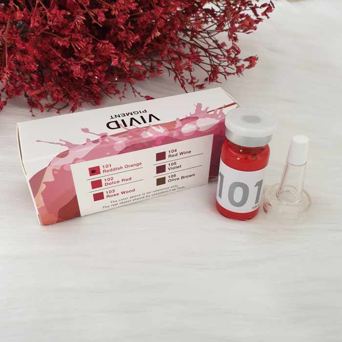 Mực phun môi Vivid 101 - Reddish Orange - Mực Bella Màu đỏ cam