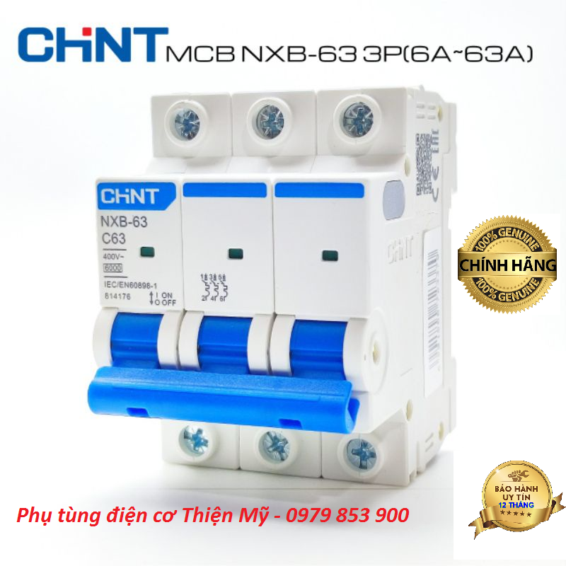 Cb 3 pha chint mcb nxb63-3p/cầu dao aptomat/,cb khối 1a,6a,10a,16,20a,25a,32a,40a,50a,63a sỉ lẽ