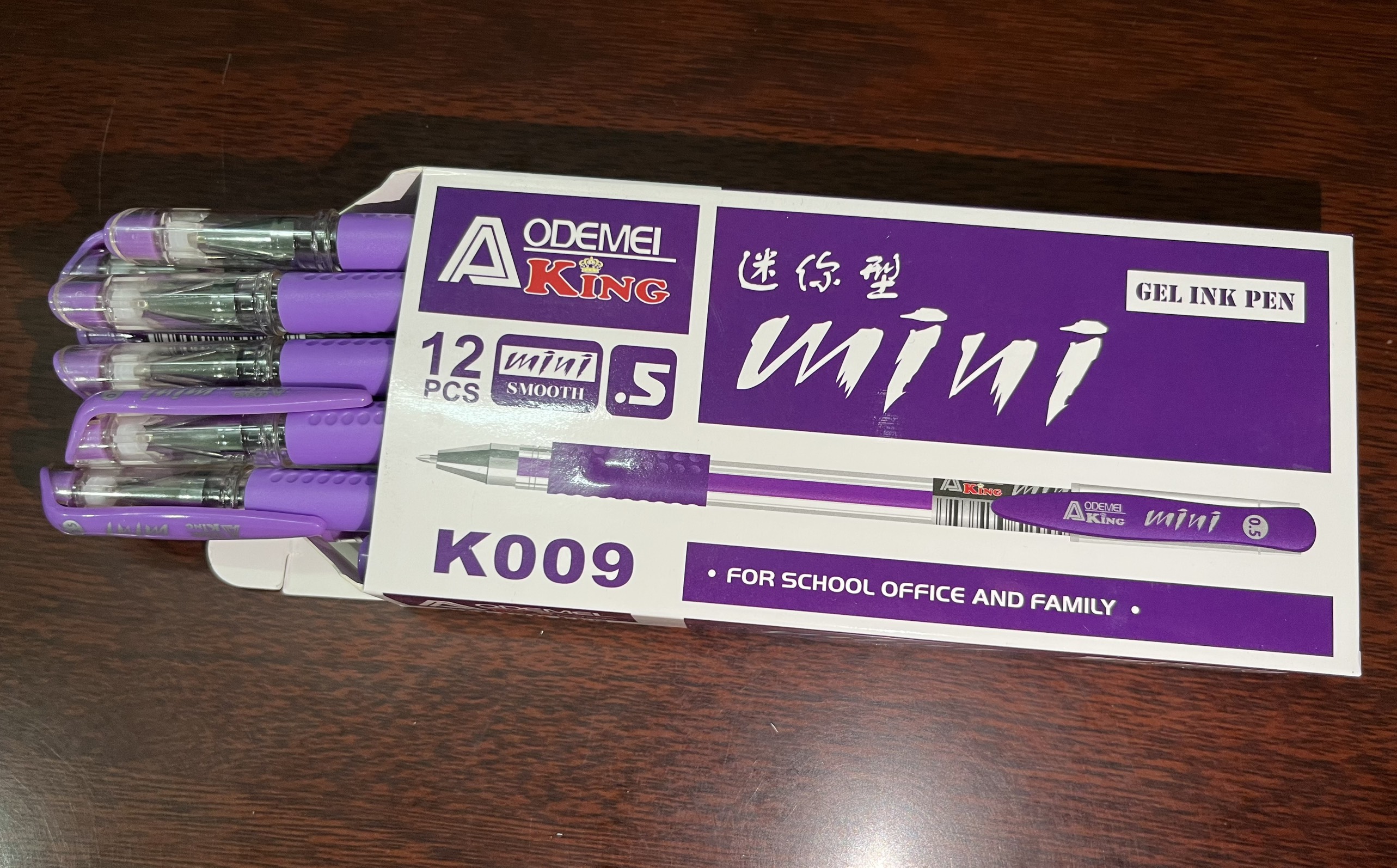 Viết Gel MINI ( Hộp 12 cây ) Xanh, Đỏ, Tím