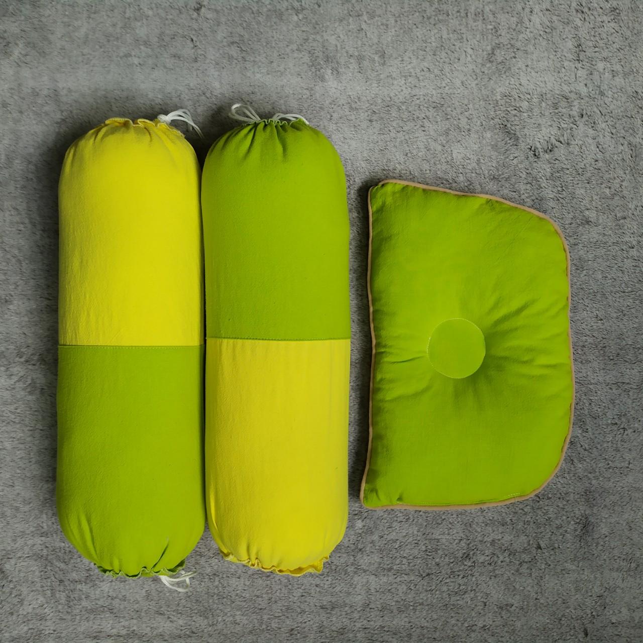 Bộ nệm gối sơ sinh kim home Cara (Cho em bé từ 0-18m)