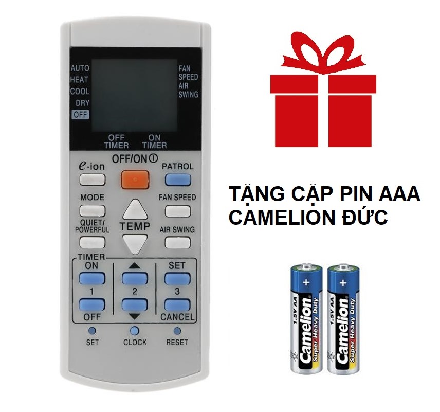 Remote điều khiển máy lạnh, máy điều hòa panasonic e-ion