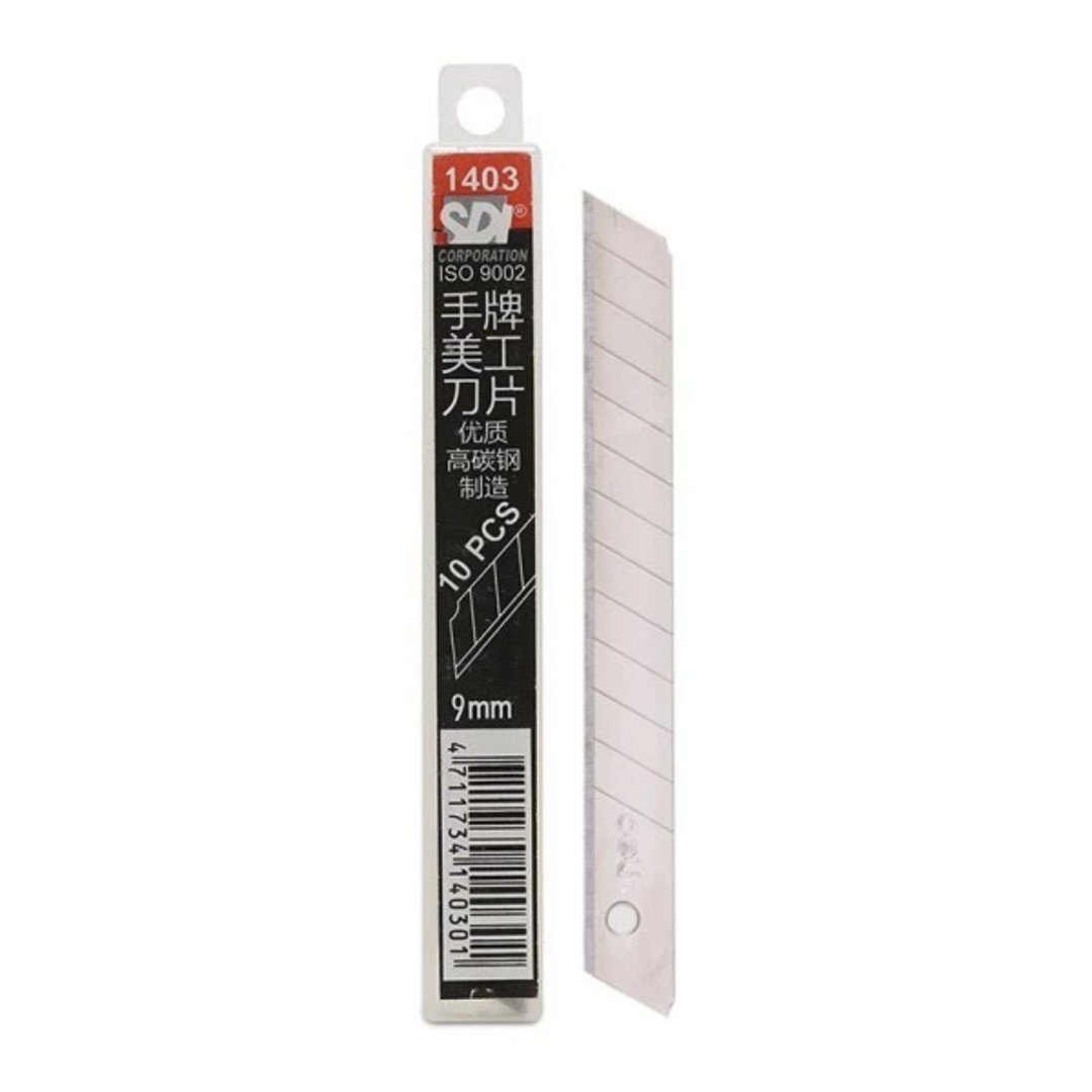 Tuýp 10 lưỡi dao rọc giấy sdi loại nhỏ 18mm 1403