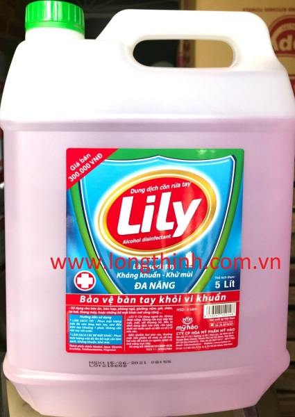 [HCM]Dung dịch cồn rửa tay diệt khuẩn Lily 5 lít