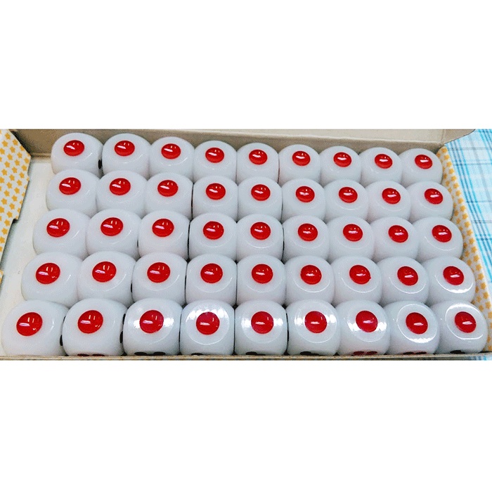 1 VIÊN xí ngầu cao cấp 12 li (12mm) (xúc xắc cao cấp, xí ngầu xương)