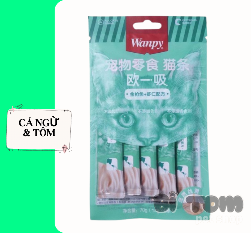 Súp thưởng cho Mèo Wanpy gói 5 thanh (14gx5)