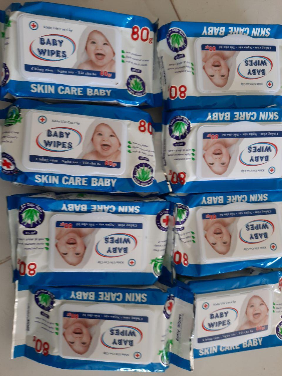 [ĐƠN 49K FREESHIP 15K]combo 5 bịch  Khăn Giấy Ướt Baby Wipes