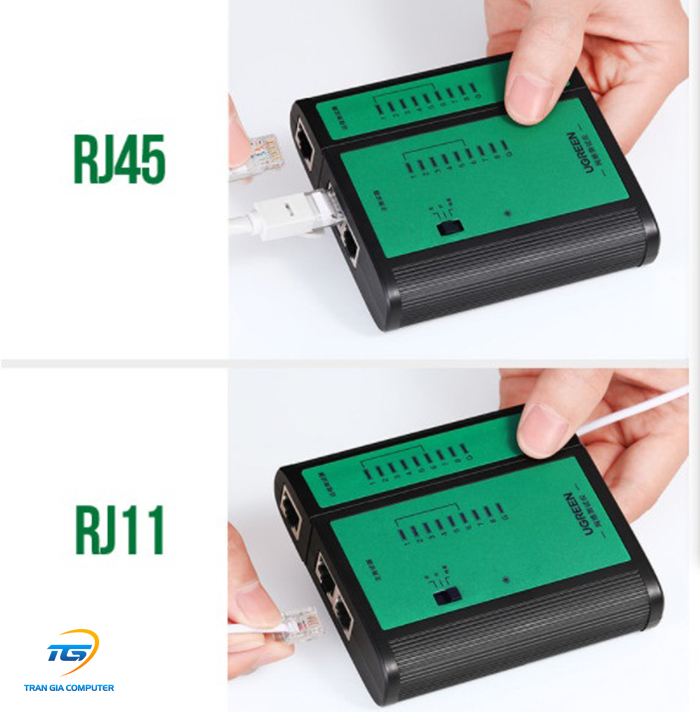 Bộ test tín hiệu thoại, tín hiệu mạng (RJ11 + RJ45) Ugreen 10950