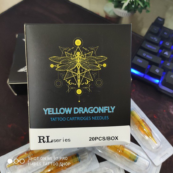 Kim xăm Pen 7RL đi nét Yellow Dragonfly