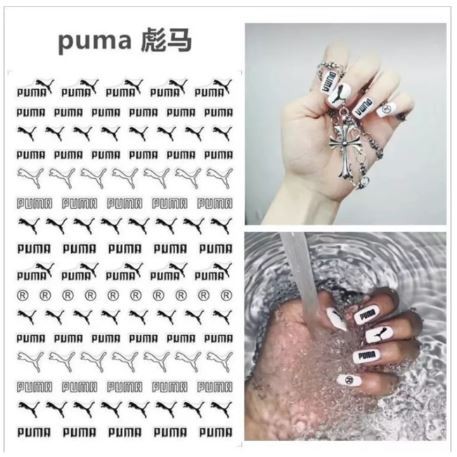 Sticker trang trí móng các logo thương hiệu