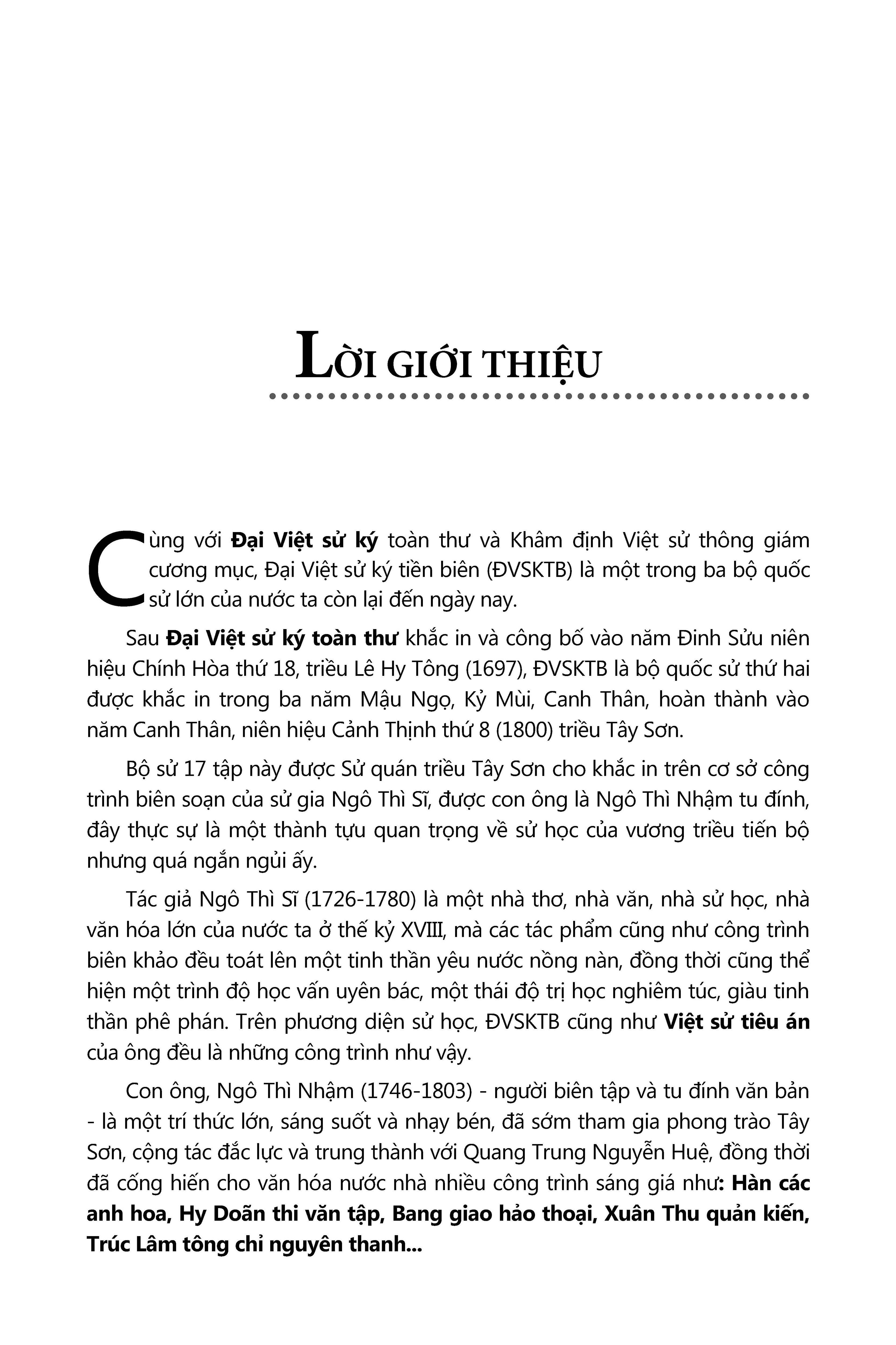 Đại Việt Sử Ký Tiền Biên (Tái Bản Có Bổ Sung, Chỉnh Lý)