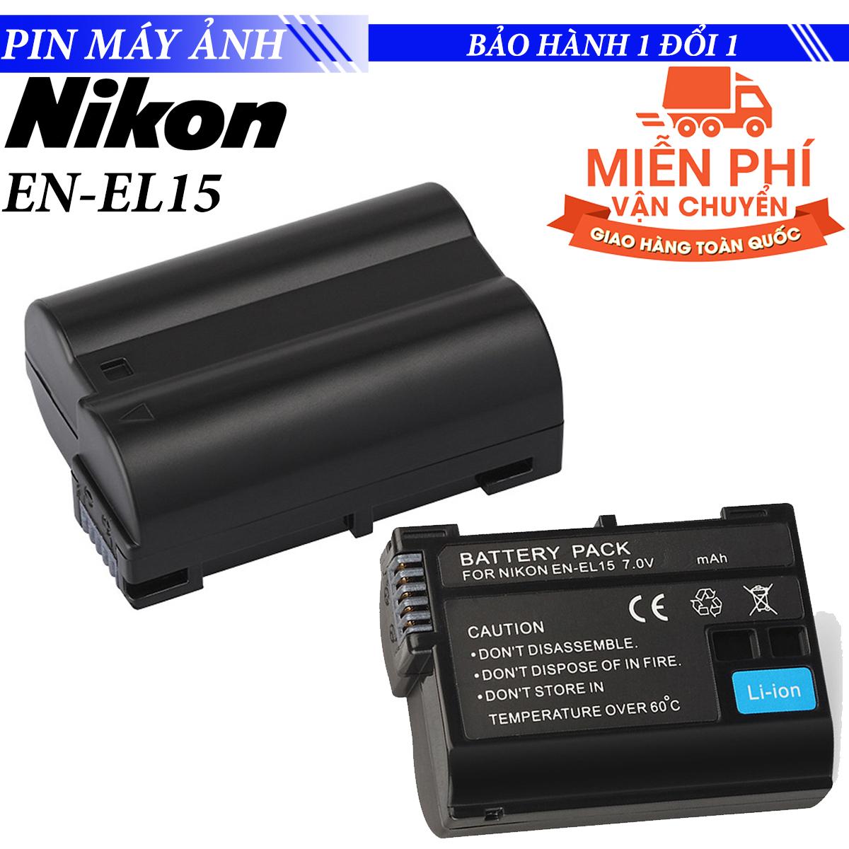 Pin Dung lượng cao cho máy ảnh DLSR Nikon EN-EL15 2800mAh cho Nikon D500 D600 D750 D800 D800E D7000 D7100 D810 D7200E