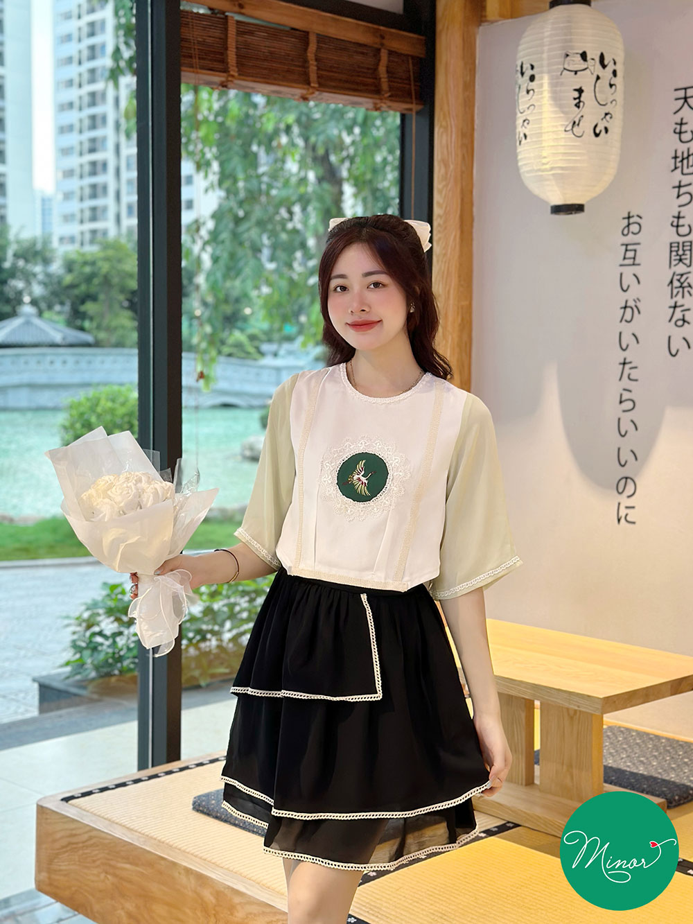 QUẦN VÁY KIỂU MÀU ĐEN 3 TẦNG [MINOR DEMI]