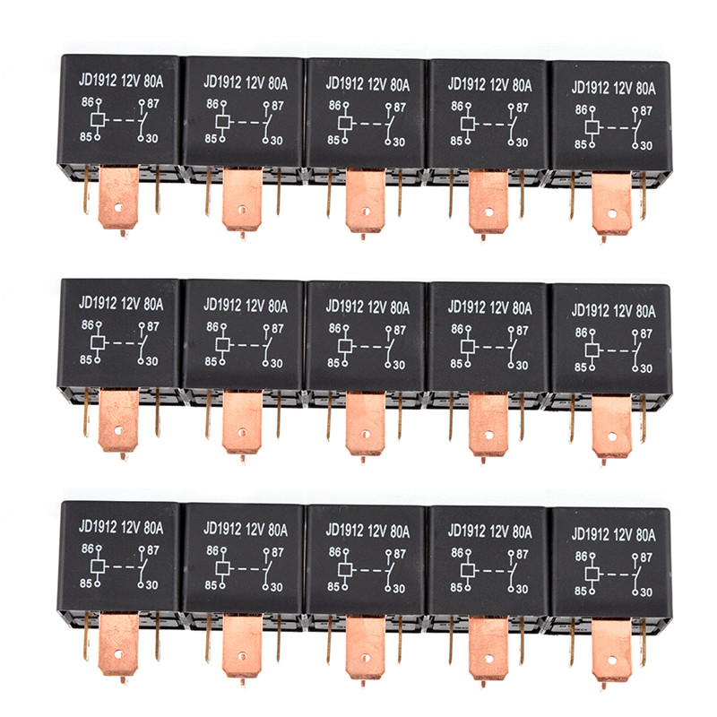 Wonderfulbuyinge rơ le chịu tải nặng chống nước rơ le ô tô 4 chân dc 24v 12v 80a jd1912