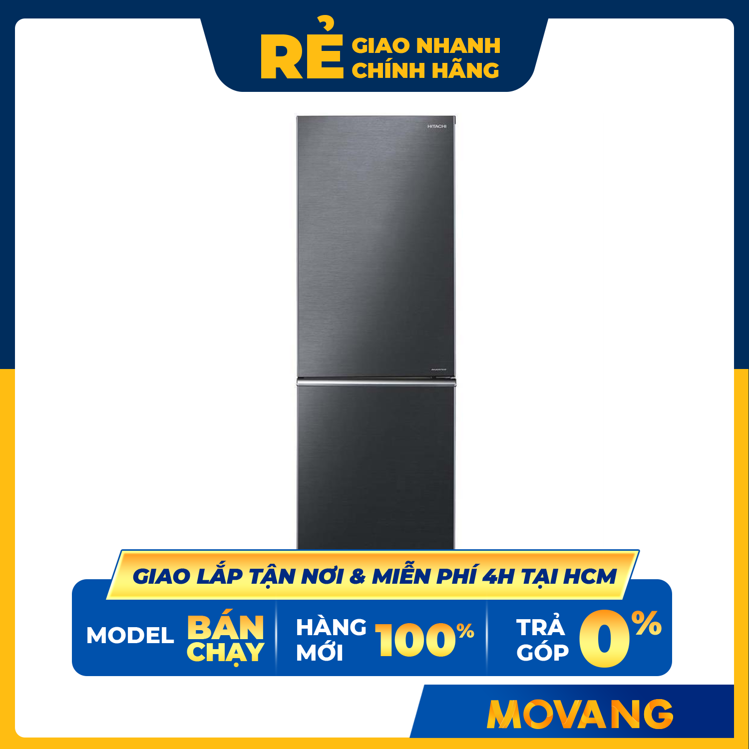 [GIAO TẠI HCM] -  Tủ lạnh  275 lít Inverter Hitachi R-B330PGV8(BBK)