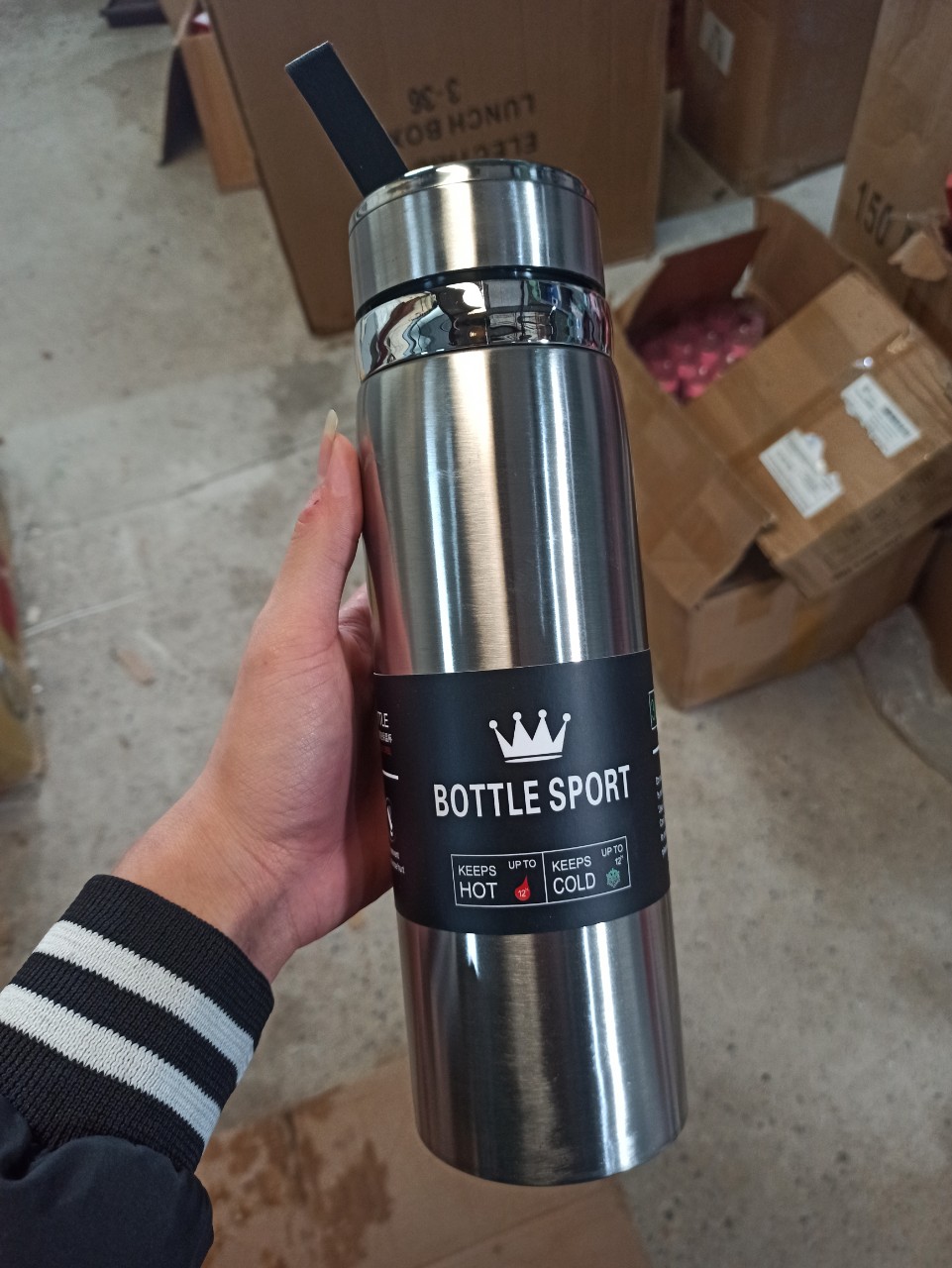 Bình giữ nhiệt Kim Cương 1500ml VACUUM GOOD giữ nhiệt 20 giờ - Bình Nước giữ nhiệt 1,5 LÍT dày 1 cm giữ lạnh 20 tiếng INOX 304 CAO CẤP Bảo Hành 6 tháng