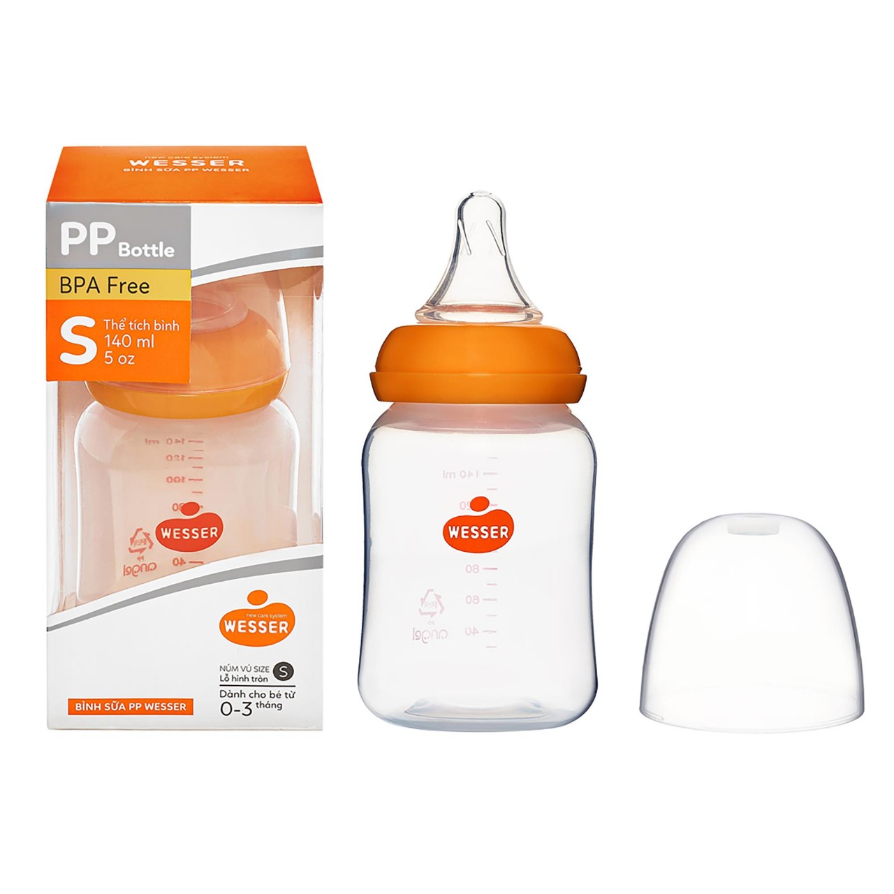 [HÀNG CHUẨN] BÌNH SỮA WESSER CỔ HẸP 60ML/140ML/250ML MẪU MỚI NHẤT (NSX MỚI)