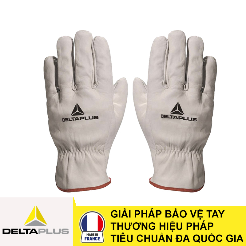 Găng tay da hàn Deltaplus FBN49-bao tay hàn chịu nhiệt-chống cháy-da bò độ linh hoạt cao cơ khí, sửa chữa,nông nghiệp